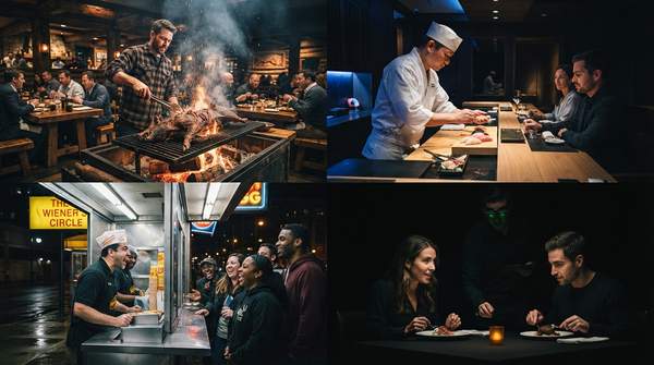 Editorial illustration for Four of Chicago's Most Unique Themed Dining Experiences, Compared